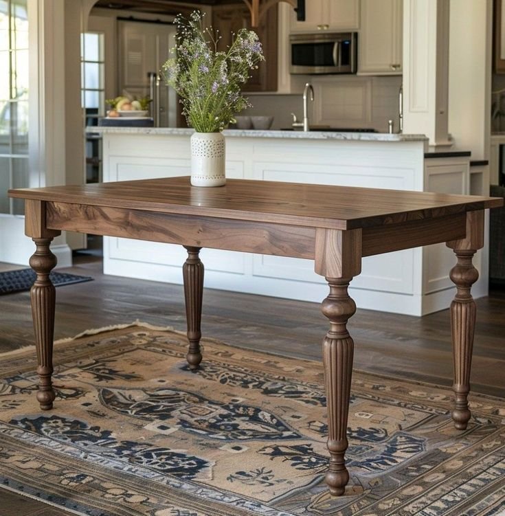 Solid teak premium designer 4 seater dining table